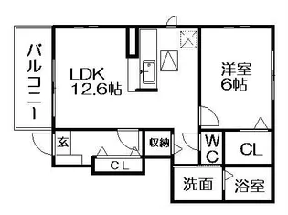 ラフレシール800【1階】の間取り
