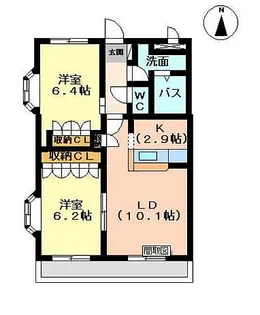 トゥー・ル・モンド【3階】の間取り