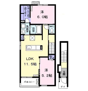 カルム(Calme)【2階】の間取り