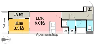 ベネフィス高畑【3階】の間取り