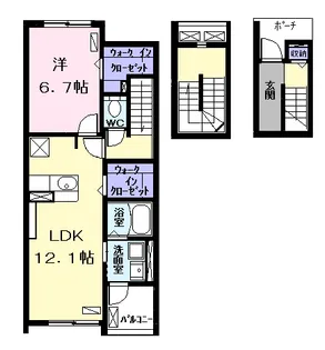 ユニ・エルマーナ【3階】の間取り