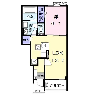 フラン(FRANC)【1階】の間取り