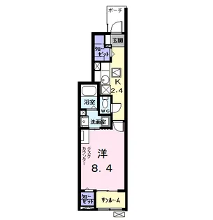 サザンカ ガーデン【1階】の間取り