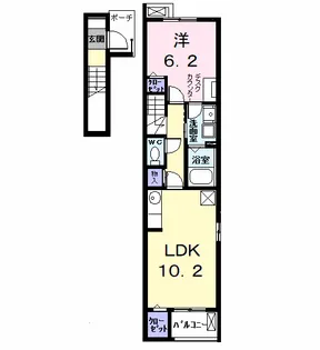 アンソレイユ【2階】の間取り