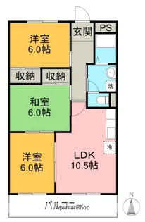 ハイツ・エスポアール.【2階】の間取り