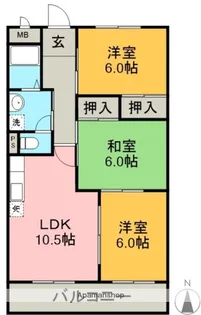 ハイツ・エスポアール.【3階】の間取り
