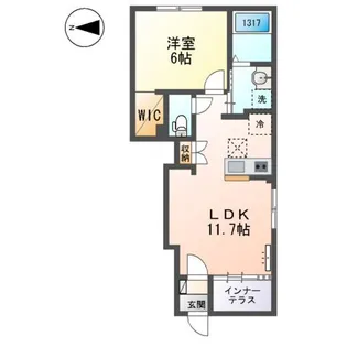 エクセレント【1階】の間取り