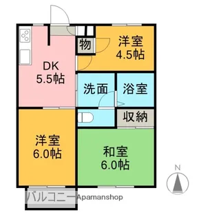 ハイムパンプキン2 B棟【203号室】の間取り