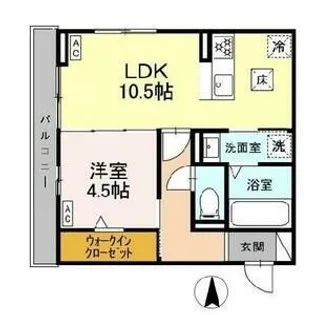 ルヴィータ野田【1階】の間取り