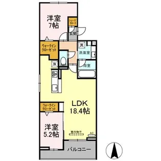 ラスペリータ【2階】の間取り