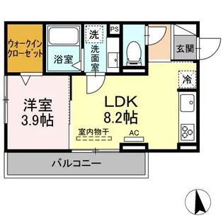 クレール(中村区)【2階】の間取り