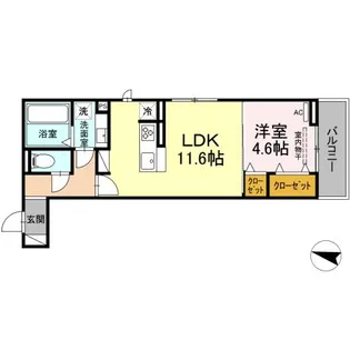 メゾンクレセント2八田【3階】の間取り