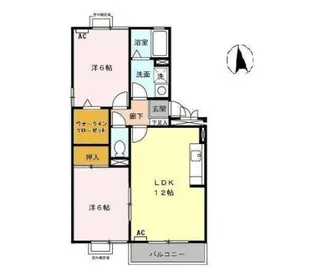 サン・アゼーラ B【2階】の間取り