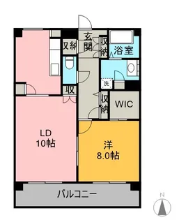 エルーデメイファ.【102号室】の間取り