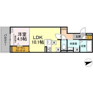 アーククレール【1階】の間取り