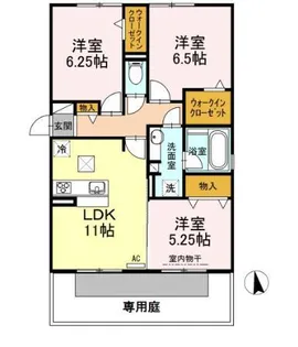 ヴァンベールハヤカワ【1階】の間取り