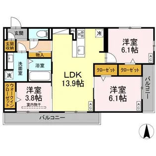 Forutuna・ZUKA3【2階】の間取り