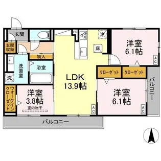 Forutuna・ZUKA3【1階】の間取り