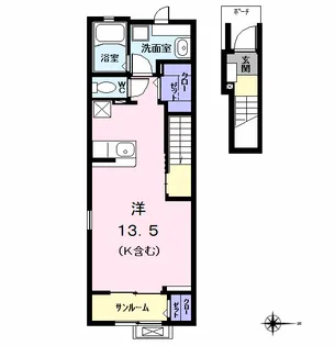 グレース シャトレ 二番【2階】の間取り