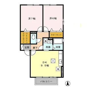 エレガンス 草薙【1階】の間取り
