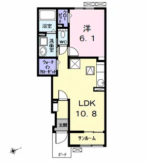 APEX堀之内(エーペックス)【1階】の間取り