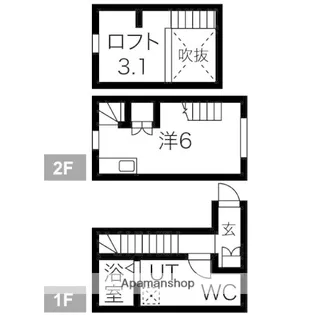 LE COCON新川町Ⅱ【1階】の間取り