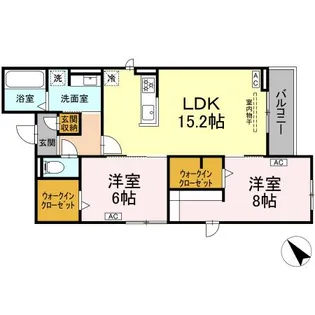 ルサンティエ荒子B【3階】の間取り