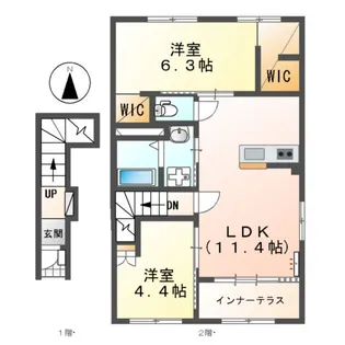ドエル・カルミア【2階】の間取り