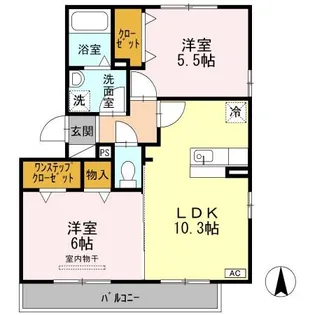 メゾン ラフィーノ【2階】の間取り