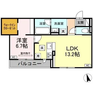 セレスティア長良 ウエスト【1階】の間取り