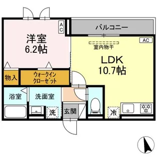 セレスティア長良 イースト【3階】の間取り