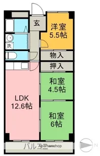 リリーハイツ港【7階】の間取り