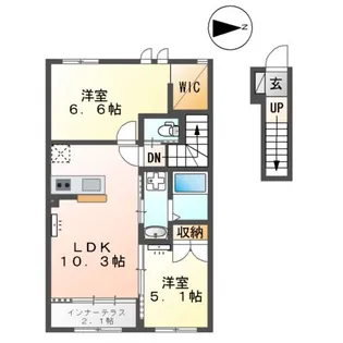 グルーヴィ【202号室】の間取り
