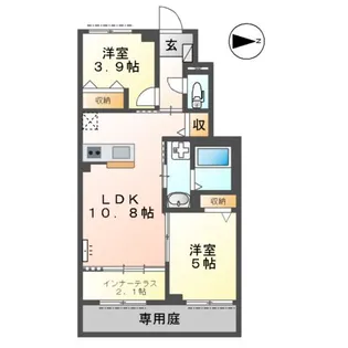 グルーヴィ【102号室】の間取り