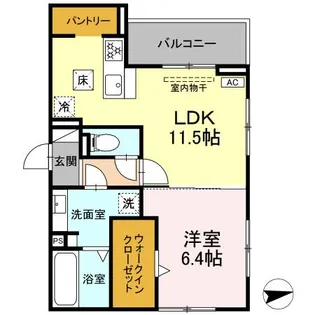 D-ROOM 剣【1階】の間取り