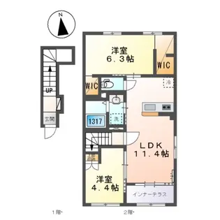 プレタージュ【2階】の間取り