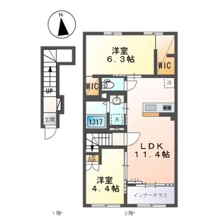 プレタージュ【2階】の間取り