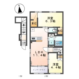 プレタージュ【2階】の間取り
