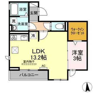 シュヴァル【1階】の間取り