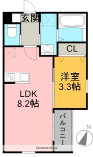 クレリア花池町【1階】の間取り