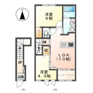 BELL’S・TREE【202号室】の間取り