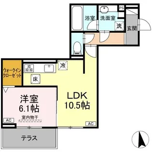 オリヴォ フラガンテ【1階】の間取り