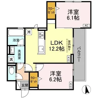 オリヴォ フラガンテ【3階】の間取り