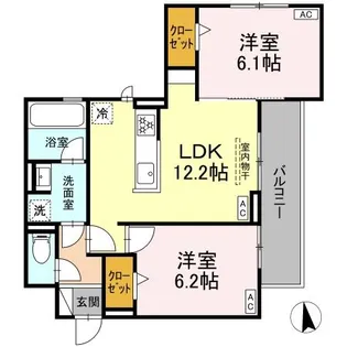 オリヴォ フラガンテ【2階】の間取り