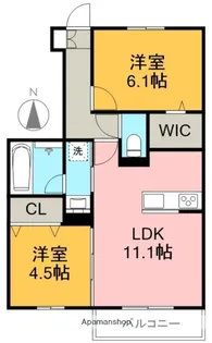 サンハイム八社【1階】の間取り