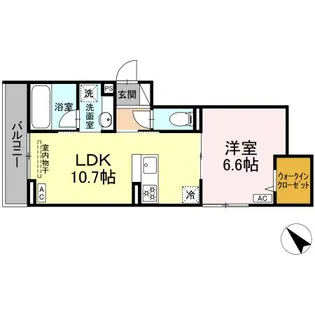 GRAND DーROOM大秋【2階】の間取り