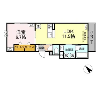 GRAND DーROOM大秋【3階】の間取り