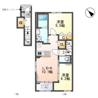 仮)七宝町桂アパート【2階】の間取り