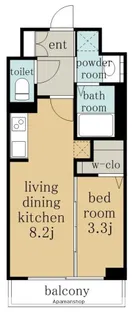 S-RESIDENCE烏森aureate(オリート)【3階】の間取り