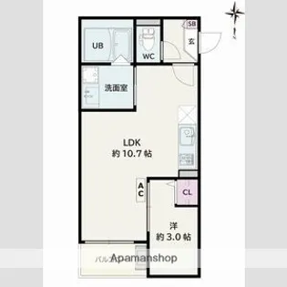 Jack shinagawa Ⅰ【2階】の間取り